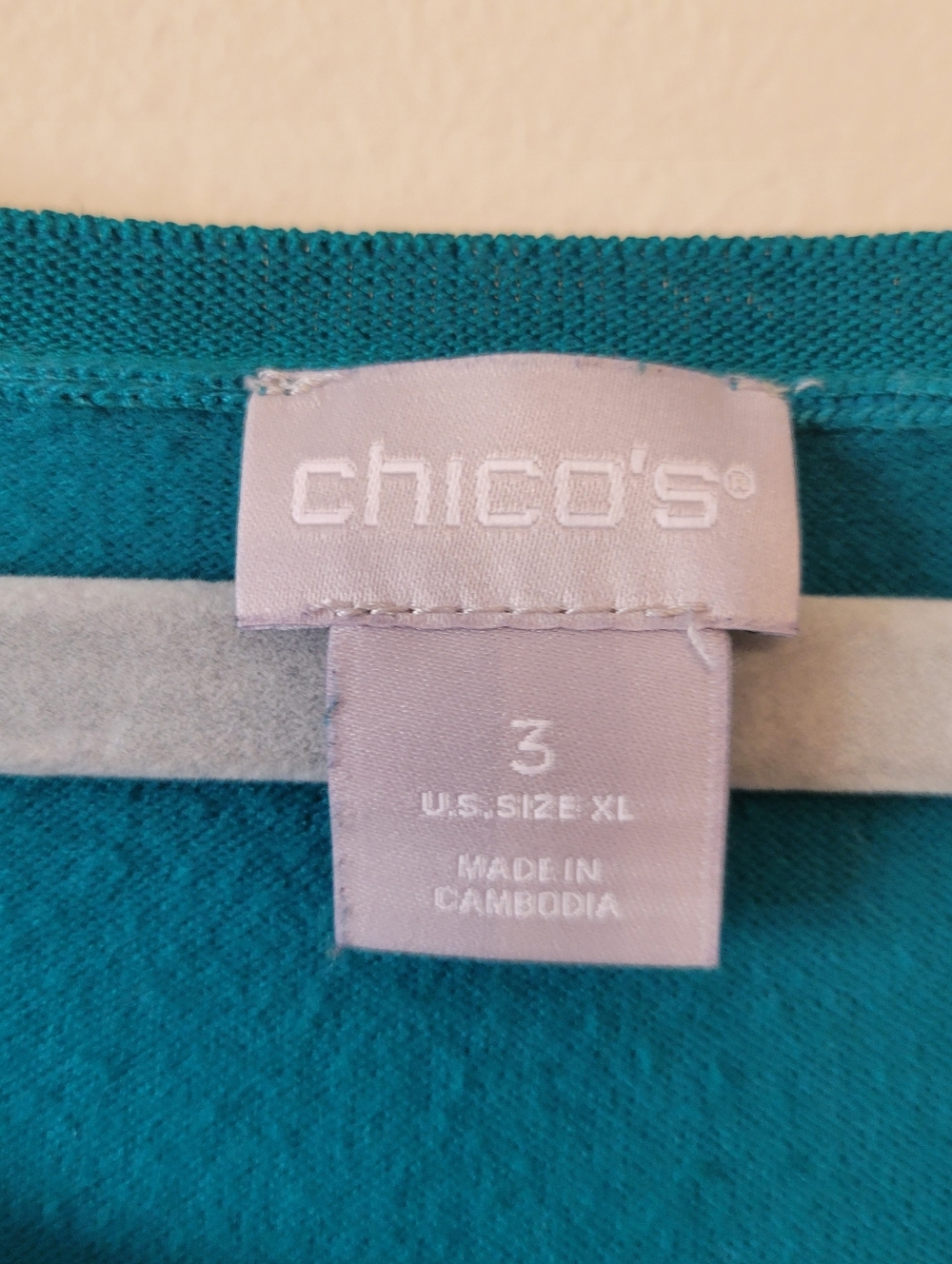 Chicos Jade Green Sleeveless Knit Top Size 3 - Picture 3 of 3